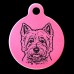 West Highland White Terrier Engraved 31mm Large Round Pet Dog ID Tag